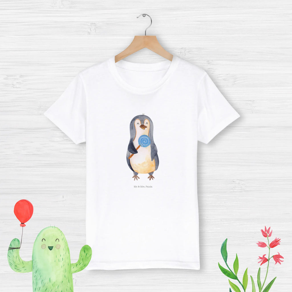 Organiczna koszulka dziecięca pingwin lizak Kinder T-Shirt Jungen, Kinder T-Shirt Mädchen, Kinder T-Shirt, Pinguin, Ganove, Rebell, Lolli, Süßigkeiten, Blödsinn, Pinguine, Rabauke, Spruch, Gauner