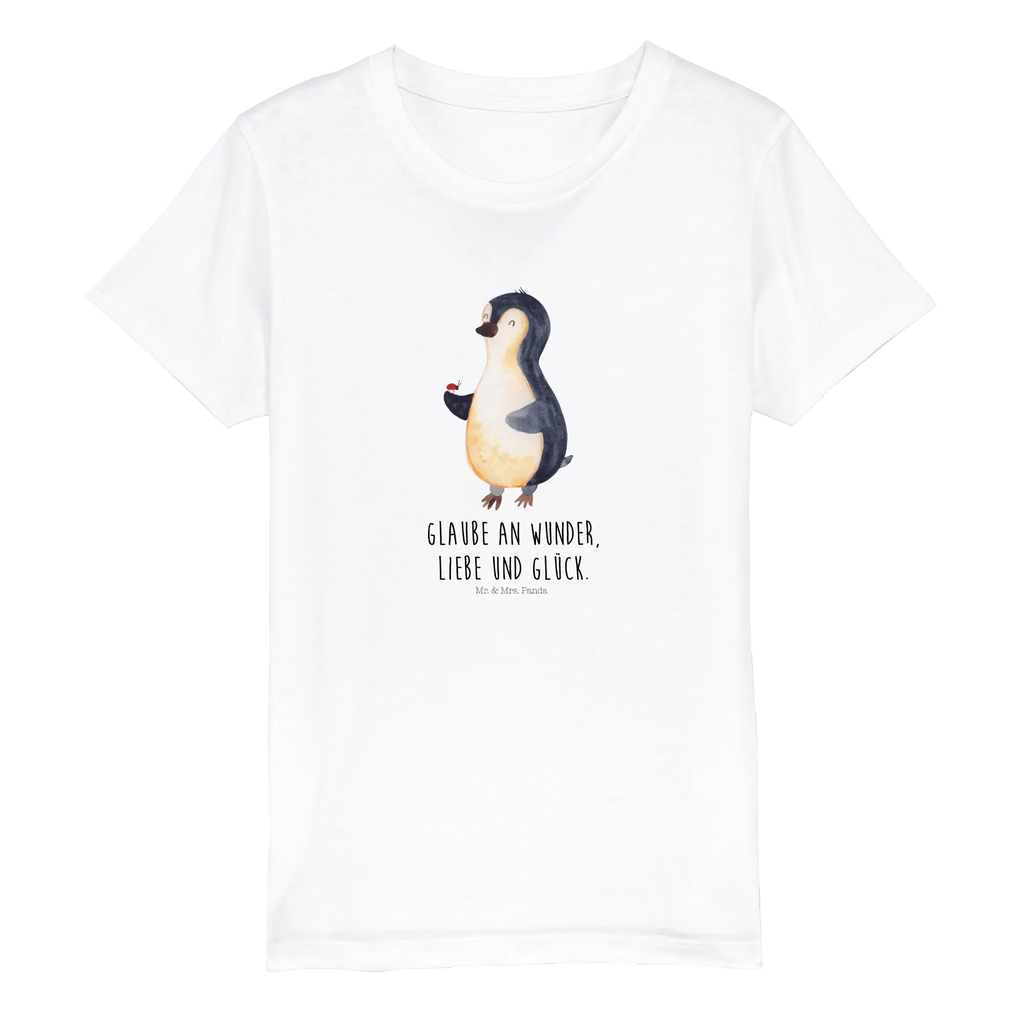Organiczna koszulka dziecięca Pingwin biedronka Kinder T-Shirt Mädchen, Kinder T-Shirt Jungen, Kinder T-Shirt, Pinguin, Glück, Liebe, Marienkäfer, Pinguine, Wunder, Freude, Lebensfreude