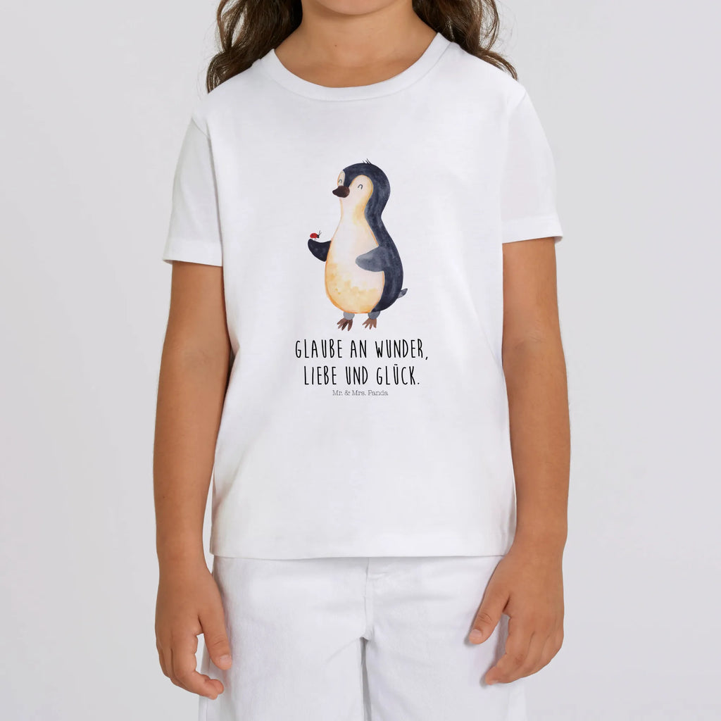 Organiczna koszulka dziecięca Pingwin biedronka Kinder T-Shirt Mädchen, Kinder T-Shirt Jungen, Kinder T-Shirt, Pinguin, Glück, Liebe, Marienkäfer, Pinguine, Wunder, Freude, Lebensfreude