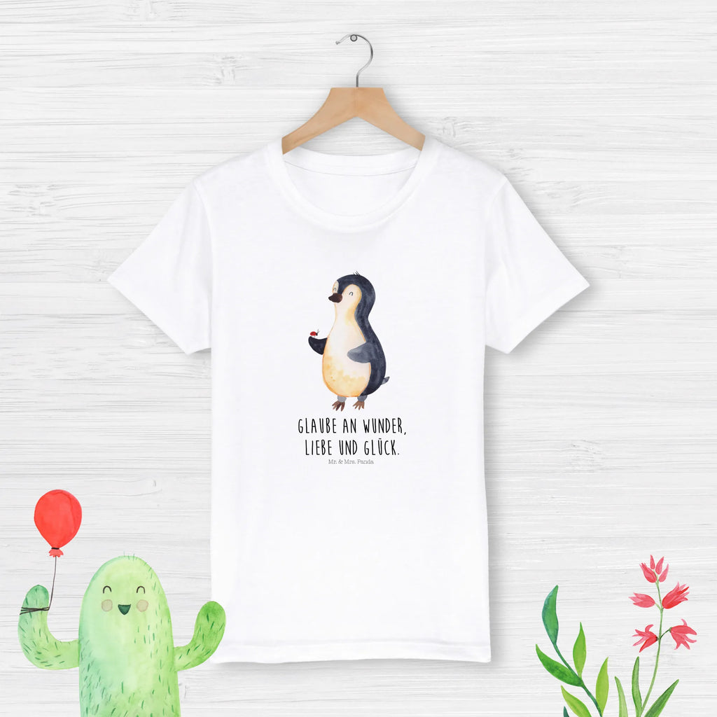 Organiczna koszulka dziecięca Pingwin biedronka Kinder T-Shirt Mädchen, Kinder T-Shirt Jungen, Kinder T-Shirt, Pinguin, Glück, Liebe, Marienkäfer, Pinguine, Wunder, Freude, Lebensfreude