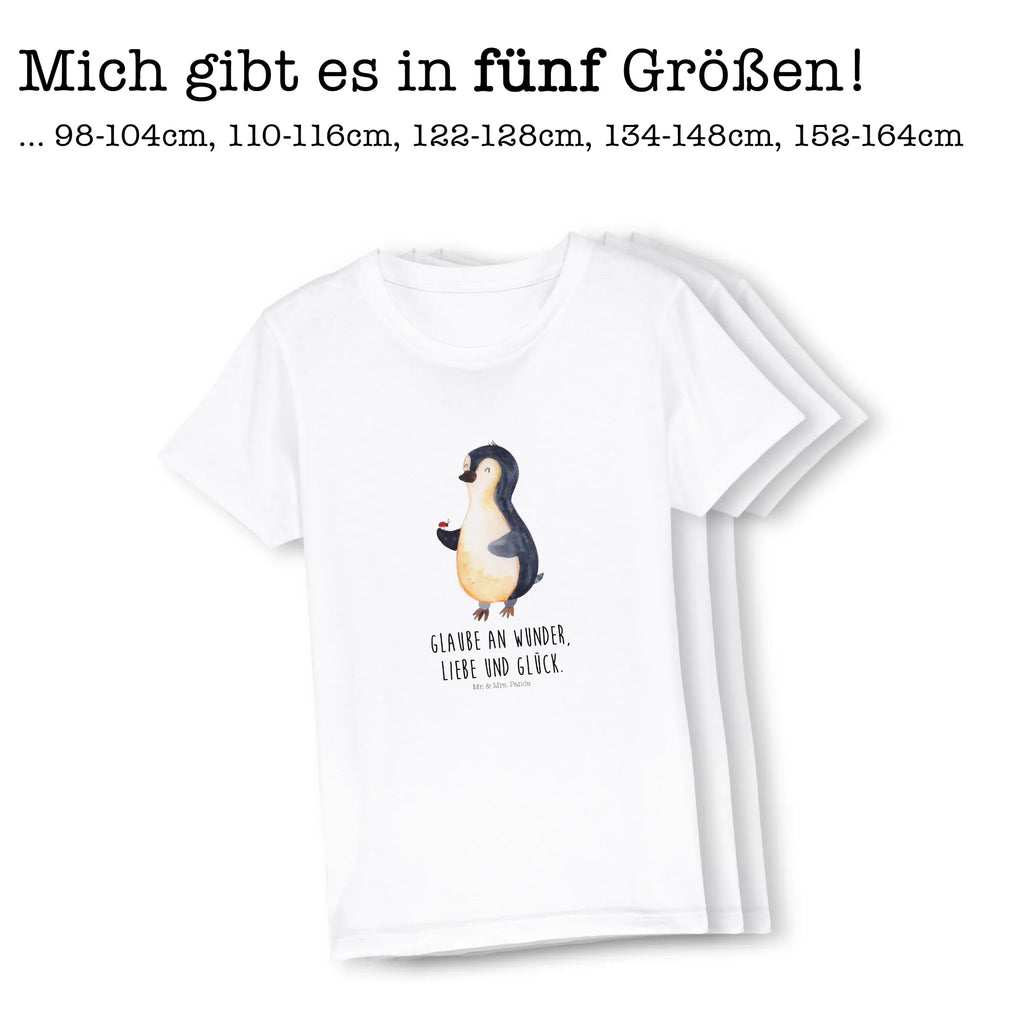 Organiczna koszulka dziecięca Pingwin biedronka Kinder T-Shirt Mädchen, Kinder T-Shirt Jungen, Kinder T-Shirt, Pinguin, Glück, Liebe, Marienkäfer, Pinguine, Wunder, Freude, Lebensfreude