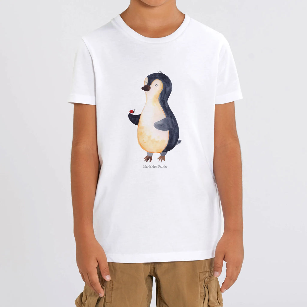 Organiczna koszulka dziecięca Pingwin biedronka Kinder T-Shirt Mädchen, Kinder T-Shirt Jungen, Kinder T-Shirt, Pinguin, Glück, Liebe, Marienkäfer, Pinguine, Wunder, Freude, Lebensfreude