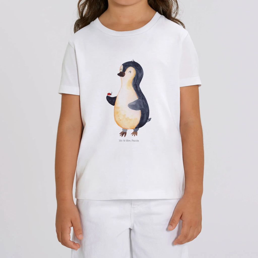 Organiczna koszulka dziecięca Pingwin biedronka Kinder T-Shirt Mädchen, Kinder T-Shirt Jungen, Kinder T-Shirt, Pinguin, Glück, Liebe, Marienkäfer, Pinguine, Wunder, Freude, Lebensfreude