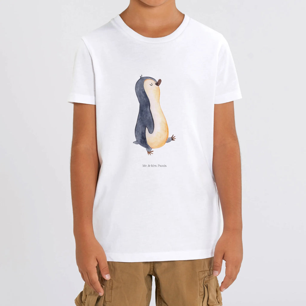 Organiczna koszulka dziecięca Pingwin maszerować Kinder T-Shirt Jungen, Kinder T-Shirt Mädchen, Kinder T-Shirt, Pinguin, Schwester, Langschläfer, Pinguine, Familie, Frühaufsteher, Bruder