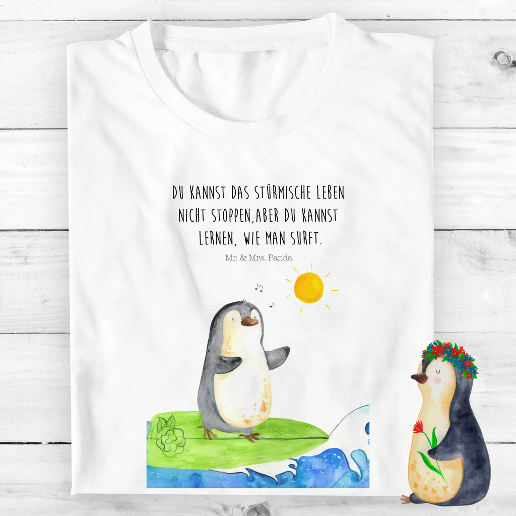 Organiczna koszulka dziecięca Pingwin surfista Kinder T-Shirt Mädchen, Kinder T-Shirt Jungen, Kinder T-Shirt, Pinguin, Hawaii, Urlaub, Wellen Reiten, Pinguine, Portugal, Surfen, Surfer, Wellen
