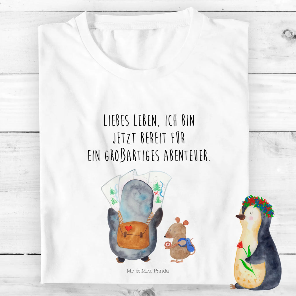 Organiczna koszulka dziecięca Pingwin i Mysz Wędrowcy Kinder T-Shirt, Kinder T-Shirt Jungen, Kinder T-Shirt Mädchen, Pinguin, Abenteurer, Wandern, Pinguine, Ausflug, Roadtrip, Abenteuer, Wanderlust