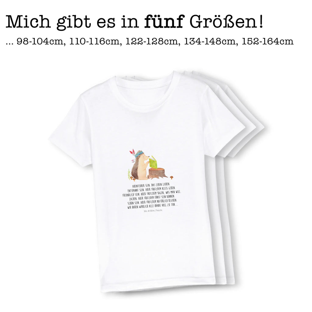 Organiczna koszulka dziecięca jeż Ozdoba z piór Kinder T-Shirt Jungen, Kinder T-Shirt, Kinder T-Shirt Mädchen, Waldtiere, Tiere, Igel, Abenteuer, Camping, Indianer, Lagerfeuer