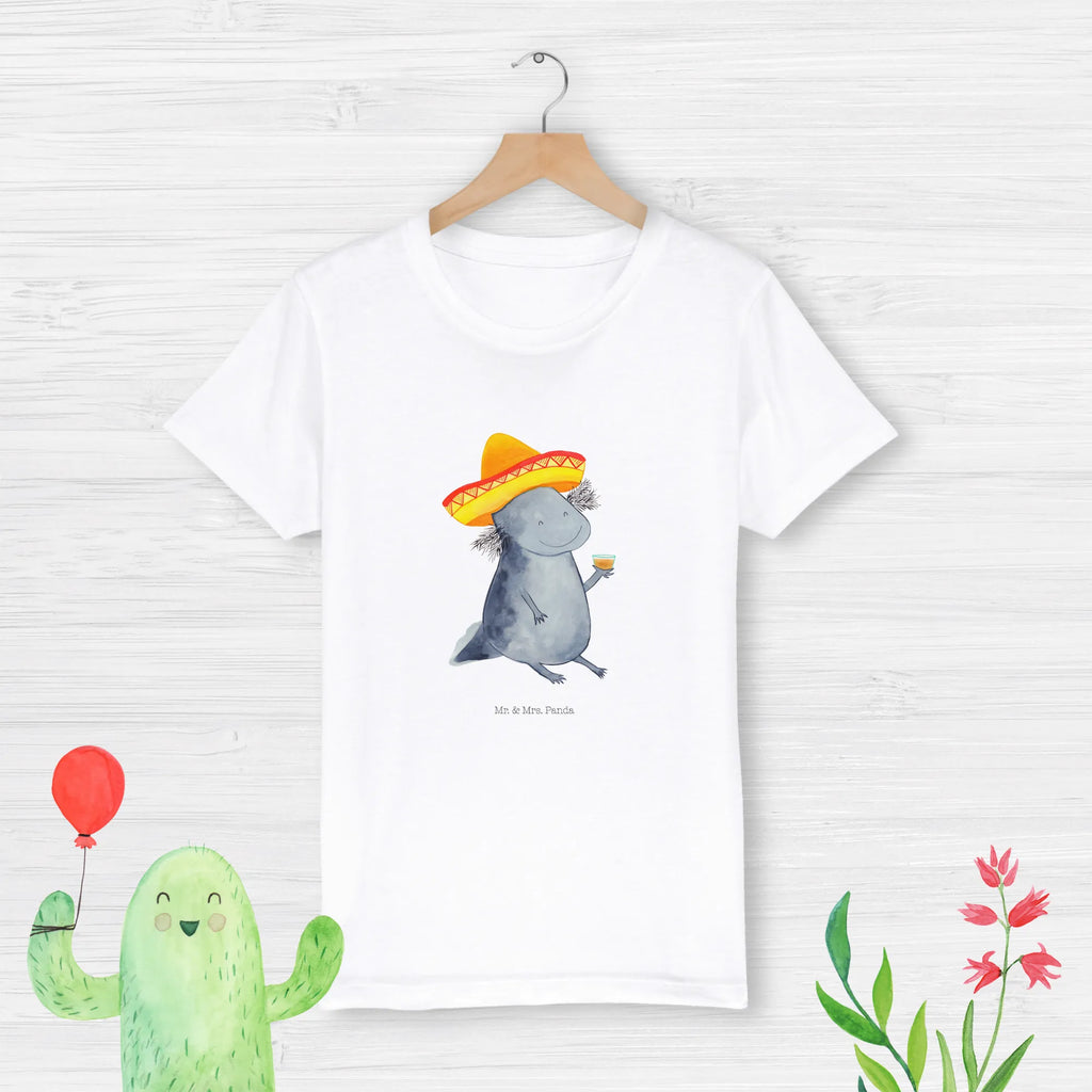 Organic Kids T-Shirt axolotl tequila Kinder T-Shirt Mädchen, Kinder T-Shirt Jungen, Kinder T-Shirt, Axolotl, Molch, Mexico, Lurch, Feuersalamander, Sombrero, Feuerdrache, Spruch, Tequila, Motivation, Axolot, Lurche, Mexiko, Zitrone, Schwanzlurch