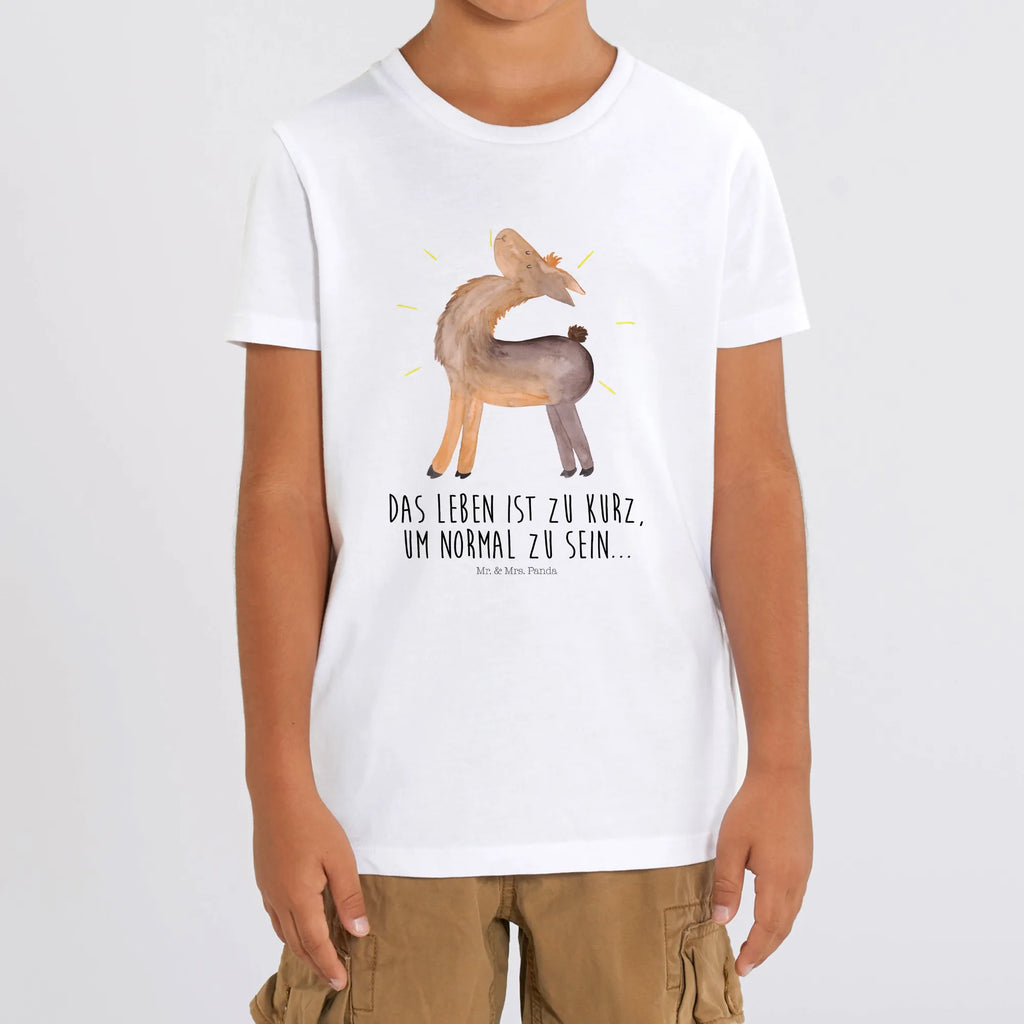 Organiczna koszulka dziecięca lama Dumny Kinder T-Shirt, Kinder T-Shirt Jungen, Kinder T-Shirt Mädchen, Alpaka, Lama, Außenseiter, stolz, Lamas, Kumpel, Hippie, beste Freundin, Anders, Freundin, Familie, Freundinnen, Family, Neustart