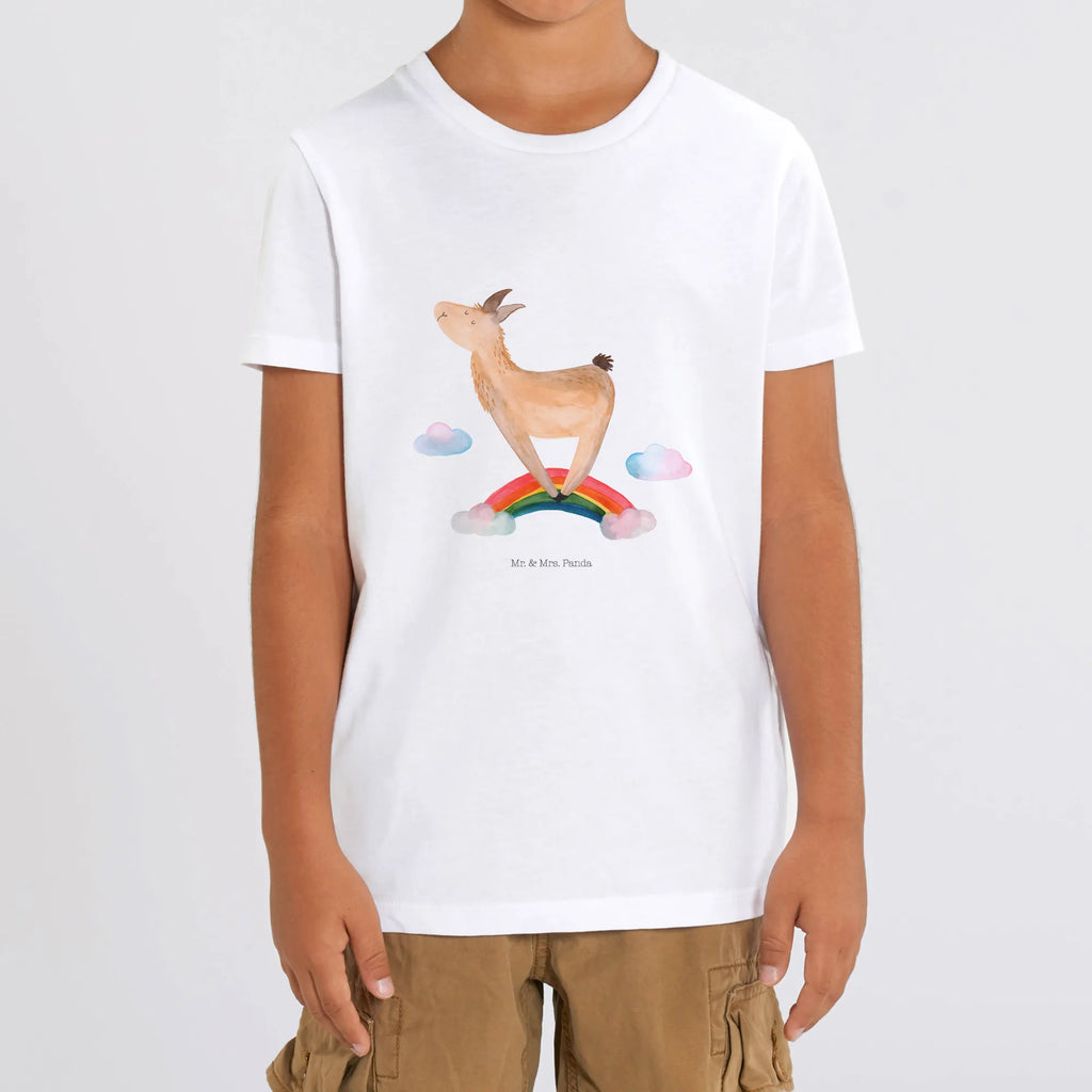 Organiczna koszulka dziecięca lama tęcza Kinder T-Shirt Jungen, Kinder T-Shirt, Kinder T-Shirt Mädchen, Lama, Alpaka, Abi, Hobby, Lamas, Außenseiter, Wolkenland, Freiheit, Selbstständig, Regenbogen, Haters, Schule, Haters Gonna Hate