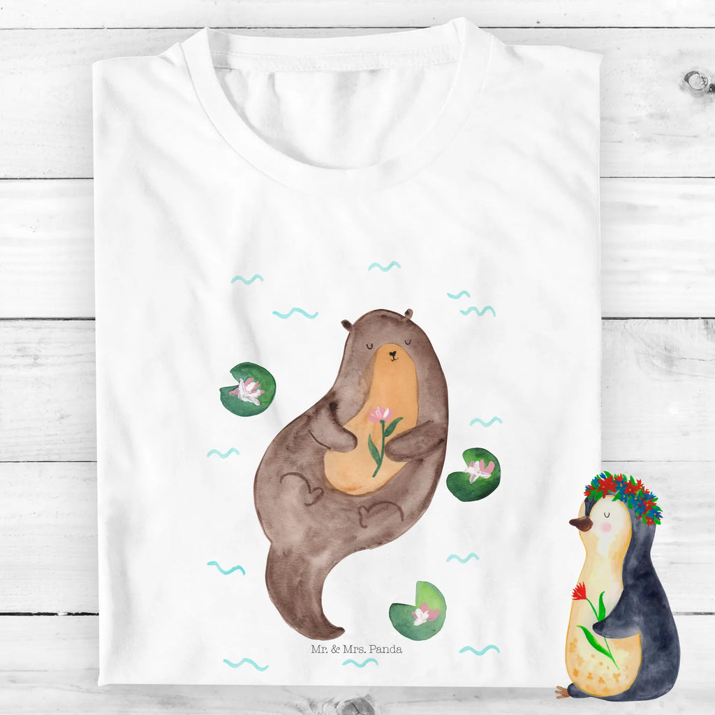 Organiczna koszulka dziecięca wydra lilia wodna Kinder T-Shirt Jungen, Kinder T-Shirt Mädchen, Kinder T-Shirt, Otter, Seeotter, Fischotter, Otter Seeotter See Otter
