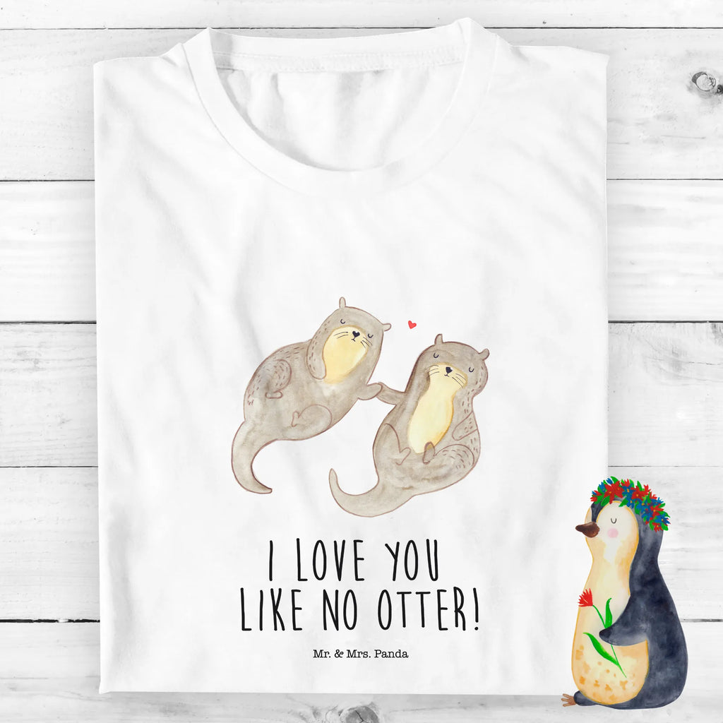 Organic Kids T-Shirt otter holding hands Kinder T-Shirt Mädchen, Kinder T-Shirt Jungen, Kinder T-Shirt, Otter, Seeotter, Fischotter, Otter Seeotter See Otter