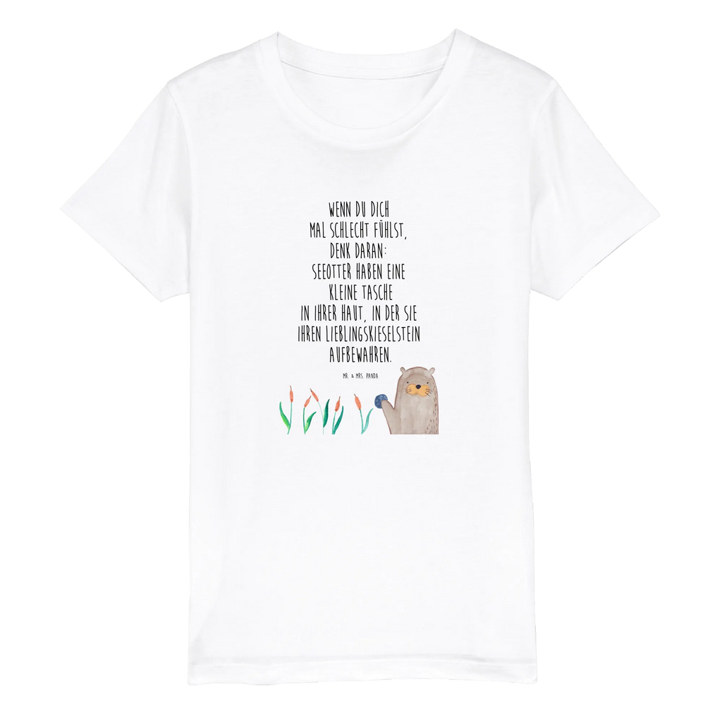 Organiczna koszulka dziecięca wydra kamień Kinder T-Shirt Jungen, Kinder T-Shirt Mädchen, Kinder T-Shirt, Otter, Seeotter, Fischotter, Otter Seeotter See Otter