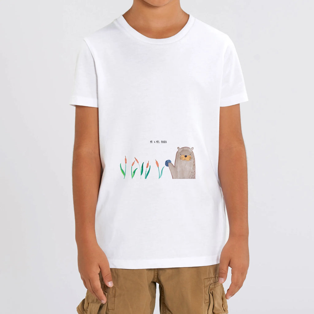 Organiczna koszulka dziecięca wydra kamień Kinder T-Shirt Jungen, Kinder T-Shirt Mädchen, Kinder T-Shirt, Otter, Seeotter, Fischotter, Otter Seeotter See Otter