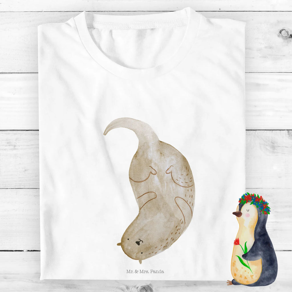 Organic Kinder T-Shirt Otter Kopfüber Kinder T-Shirt, Kinder T-Shirt Mädchen, Kinder T-Shirt Jungen, Otter, Seeotter, Fischotter, Otter Seeotter See Otter