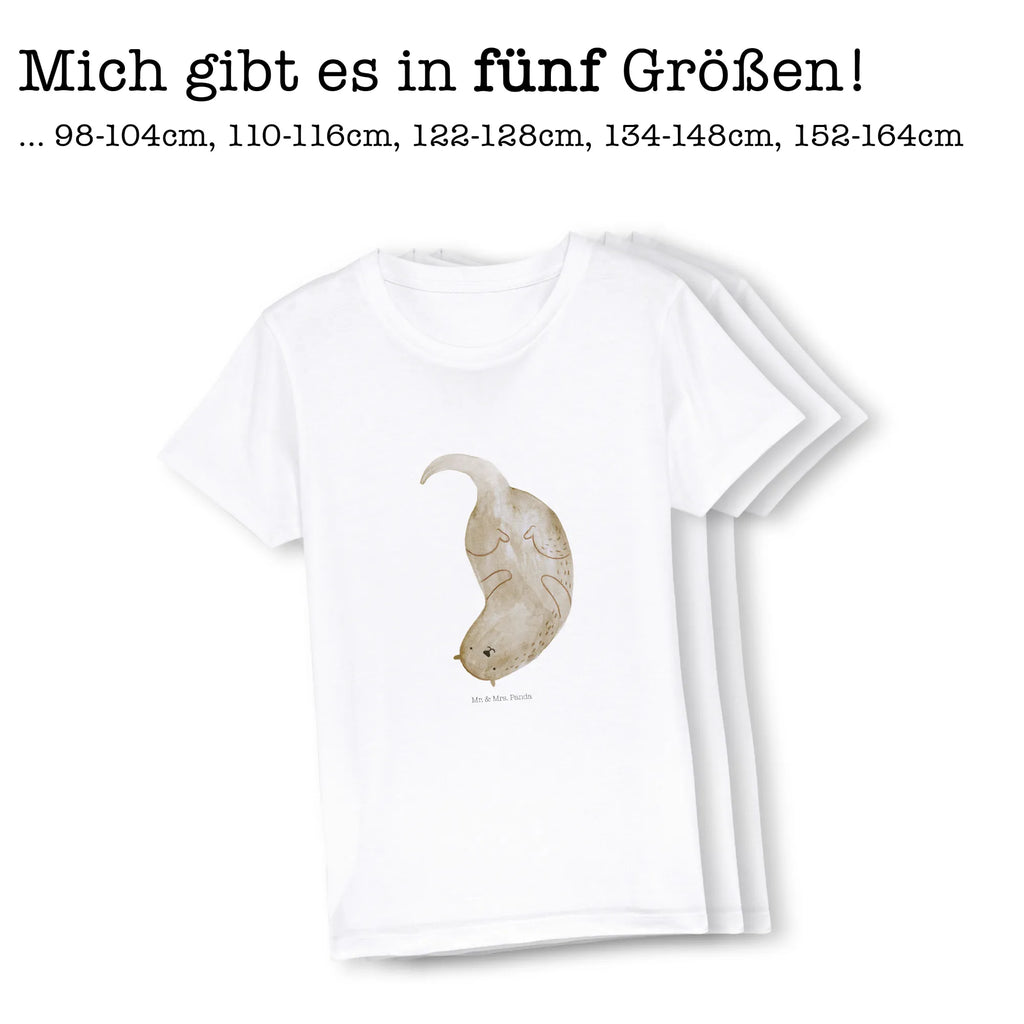 Organic Kinder T-Shirt Otter Kopfüber Kinder T-Shirt, Kinder T-Shirt Mädchen, Kinder T-Shirt Jungen, Otter, Seeotter, Fischotter, Otter Seeotter See Otter