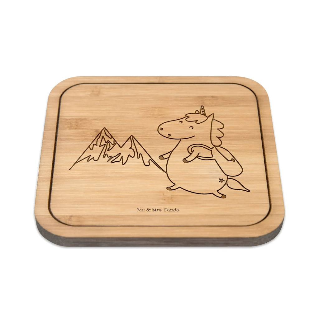 Square coaster unicorn climber square, party, glass, presents, breakfast, glasses, wood, gifts, gift, set, coasters, glass coasters, giveaways, unicorn, unicorns, vacation, adventure, world traveler, travel, english, adventurer, mountains, explorer, Einhorn, mountaineer, world trip