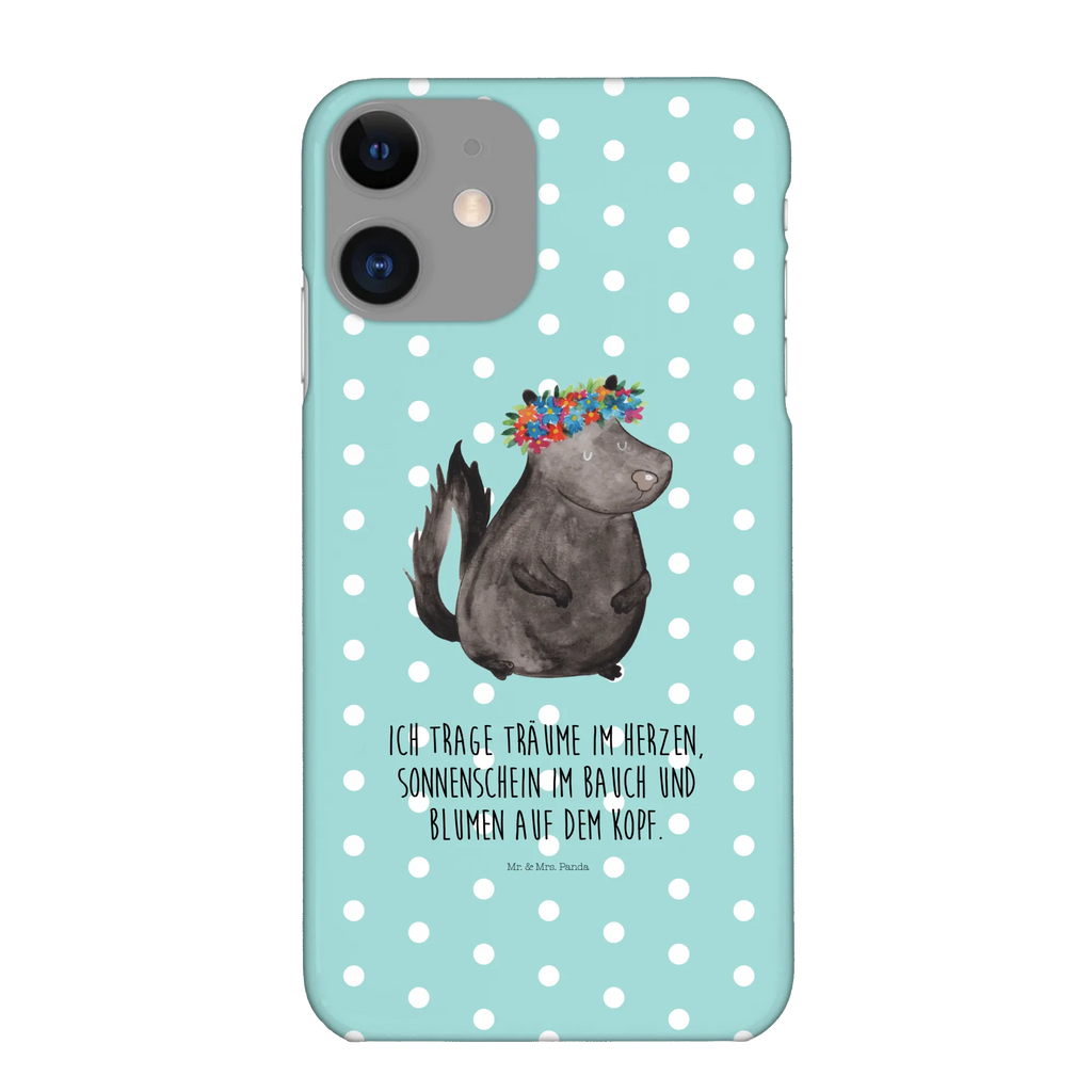 Handyhülle Stinktier Mädchen Cover, Hülle, Handy Case, Iphone 10, Handycover, Handyhülle, Iphone X, Handy, Stinktier, Skunk, Stinker, Namaste, Wildtier, Yoga, Raubtier, Stinki