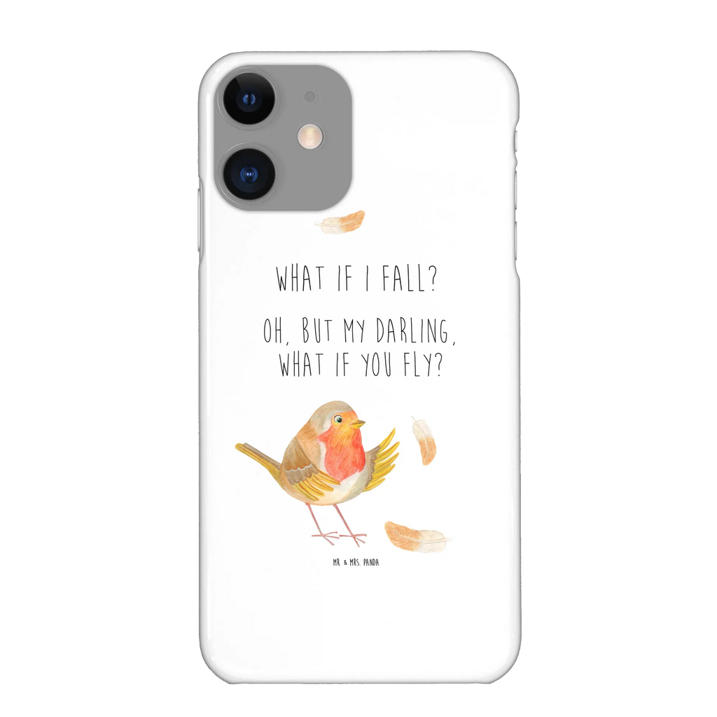 Etui na iPhone 10 rudzik Pióra Handyhülle, Cover, Handycover, Handy, Handy Case, Hülle, Iphone X, Iphone 10, Lustige Sprüche, Tiermotive, Tiere, Gute Laune, Motivation Sprüche, Motivationsbilder, Vogel, Rotkehlchen, fliegen, What If I Fall, Spruch Mut, Spruch Motivation