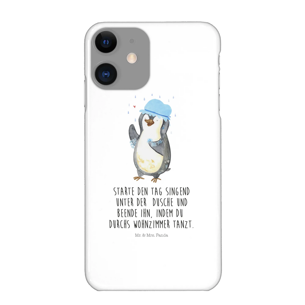 Handyhülle Pinguin Duschen Iphone 10, Cover, Handy, Handyhülle, Hülle, Handycover, Handy Case, Iphone X, Pinguin, Neuanfang, Dusche, Neustart, Motivation, glücklich sein, Duschen, Lebensmotto, Pinguine