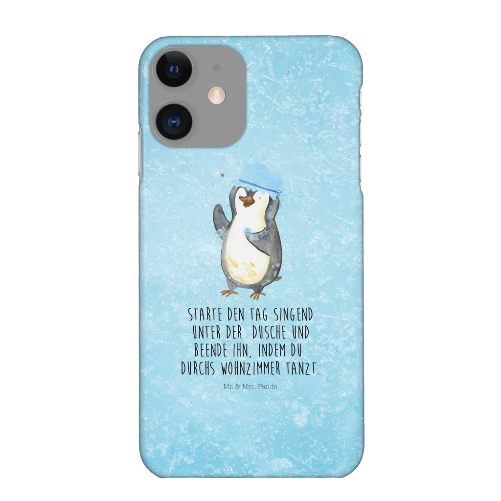 Handyhülle Pinguin Duschen Iphone 10, Cover, Handy, Handyhülle, Hülle, Handycover, Handy Case, Iphone X, Pinguin, Neuanfang, Dusche, Neustart, Motivation, glücklich sein, Duschen, Lebensmotto, Pinguine