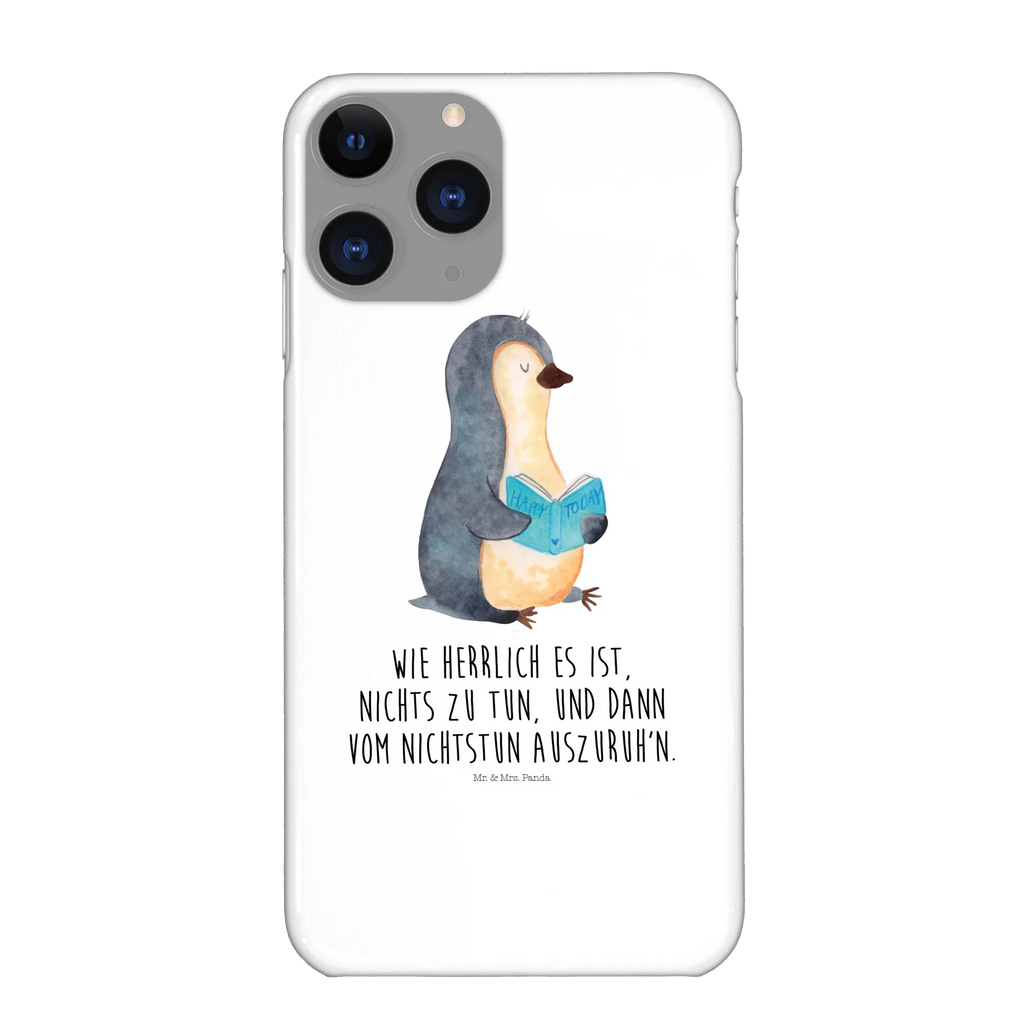 Etui na iPhone 10 pingwin książka Handy Case, Iphone X, Iphone 10, Handycover, Hülle, Cover, Handy, Handyhülle, Pinguin, Pinguine, Bücherwurm, Nichtstun, Buch, Lesen, Ferien, Faulenzen, Freizeit, Urlaub
