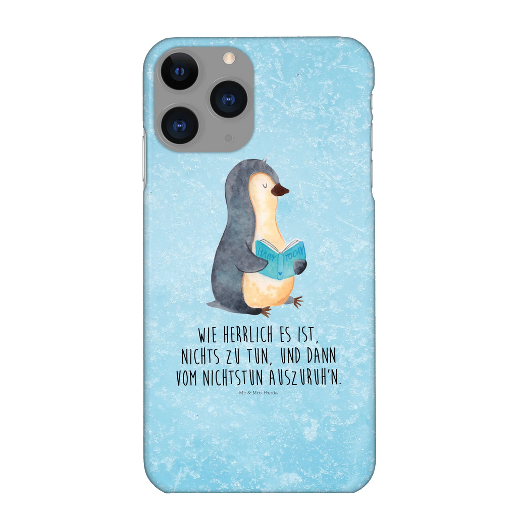 Etui na iPhone 10 pingwin książka Handy Case, Iphone X, Iphone 10, Handycover, Hülle, Cover, Handy, Handyhülle, Pinguin, Pinguine, Bücherwurm, Nichtstun, Buch, Lesen, Ferien, Faulenzen, Freizeit, Urlaub