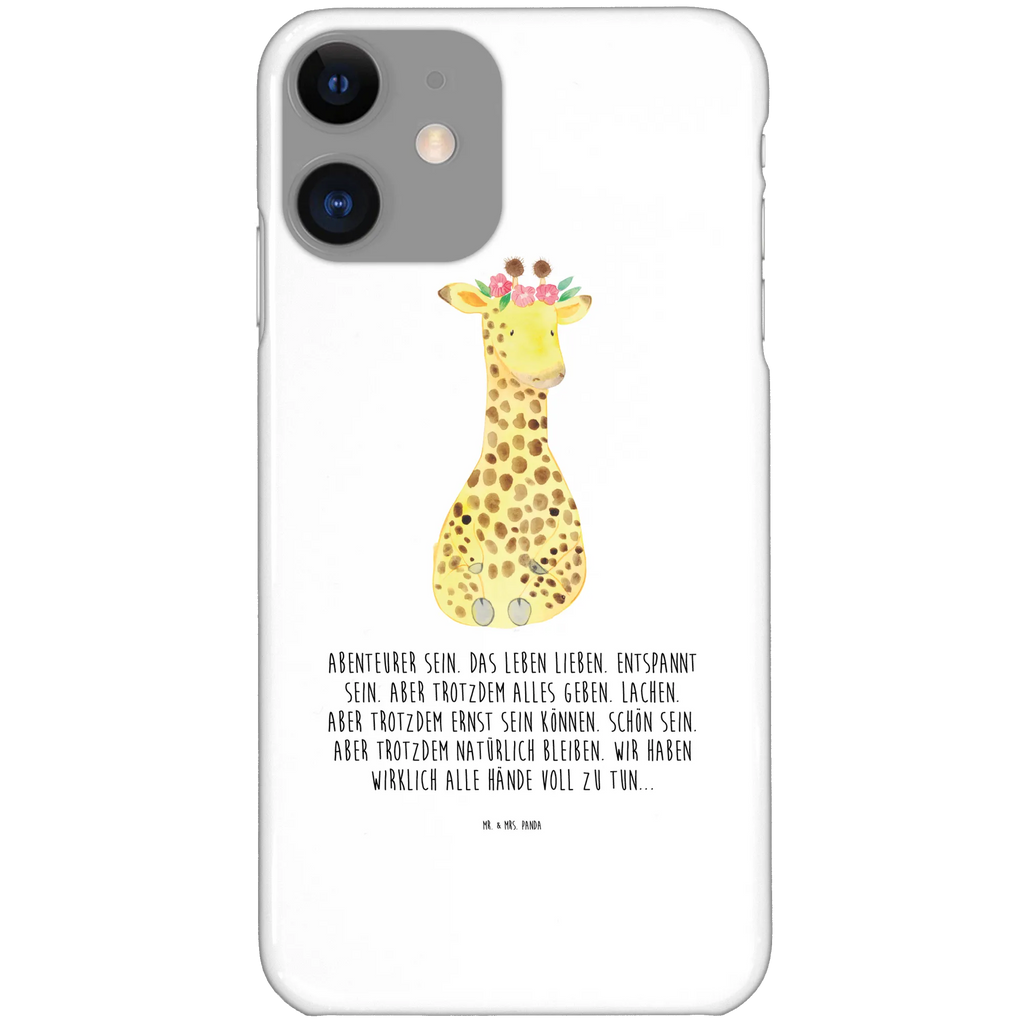 Etui na iPhone 11 żyrafa Wieniec kwiatów Handy, Hülle, Handy Case, Handycover, Handyhülle, Cover, Iphone 10, Iphone X, Wildtiere, Afrika, Giraffe, Blumenkranz, Selbstliebe, Freundin, Abenteurer