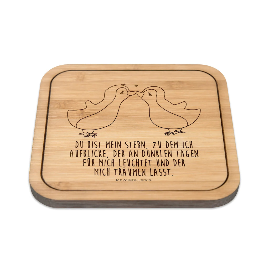 Kwadratowa podkładka Pingwin Miłość Miłość, partner, przyjaciel, przyjaciółka, mąż, żona, wesele, zaręczyny, prośba o rękę, prezent miłosny, rocznica, dzień ślubu