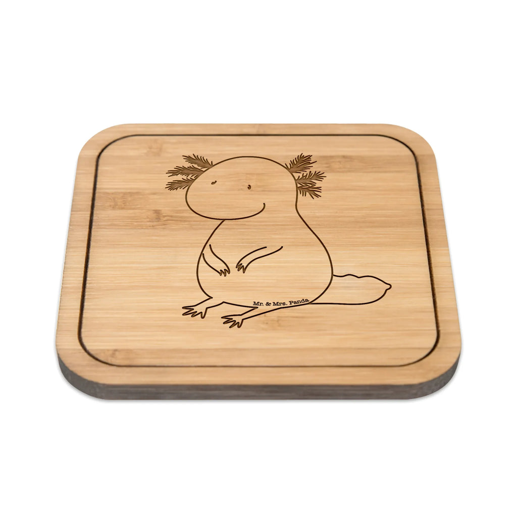 Square coaster axolotl zero gifts, party, glasses, glass coasters, wood, set, square, giveaways, glass, gift, coasters, breakfast, presents, Axolotl, Axelotl, marine animals, Mexican walking fish, salamander, cheerful, contented, girlfriend, Axolot, worldly wisdom, lifestyle, love, happy, wisdom
