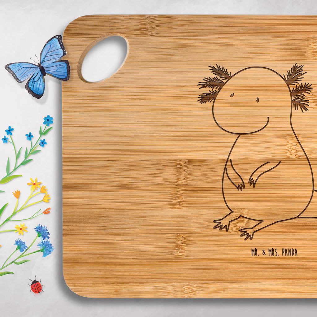 Bambus - deska do krojenia aksolotl null Küchenbrett, Holzbrett, Holzbrettchen, Brett, Servierbrett, Hackbrett, Frühstücksbrett, Schneidebrett, Axolotl, Molch, Lebensstil, Liebe, fröhlich, vergnügt, Lebensweisheit, Axolot, Freundin, Weisheit, zufrieden