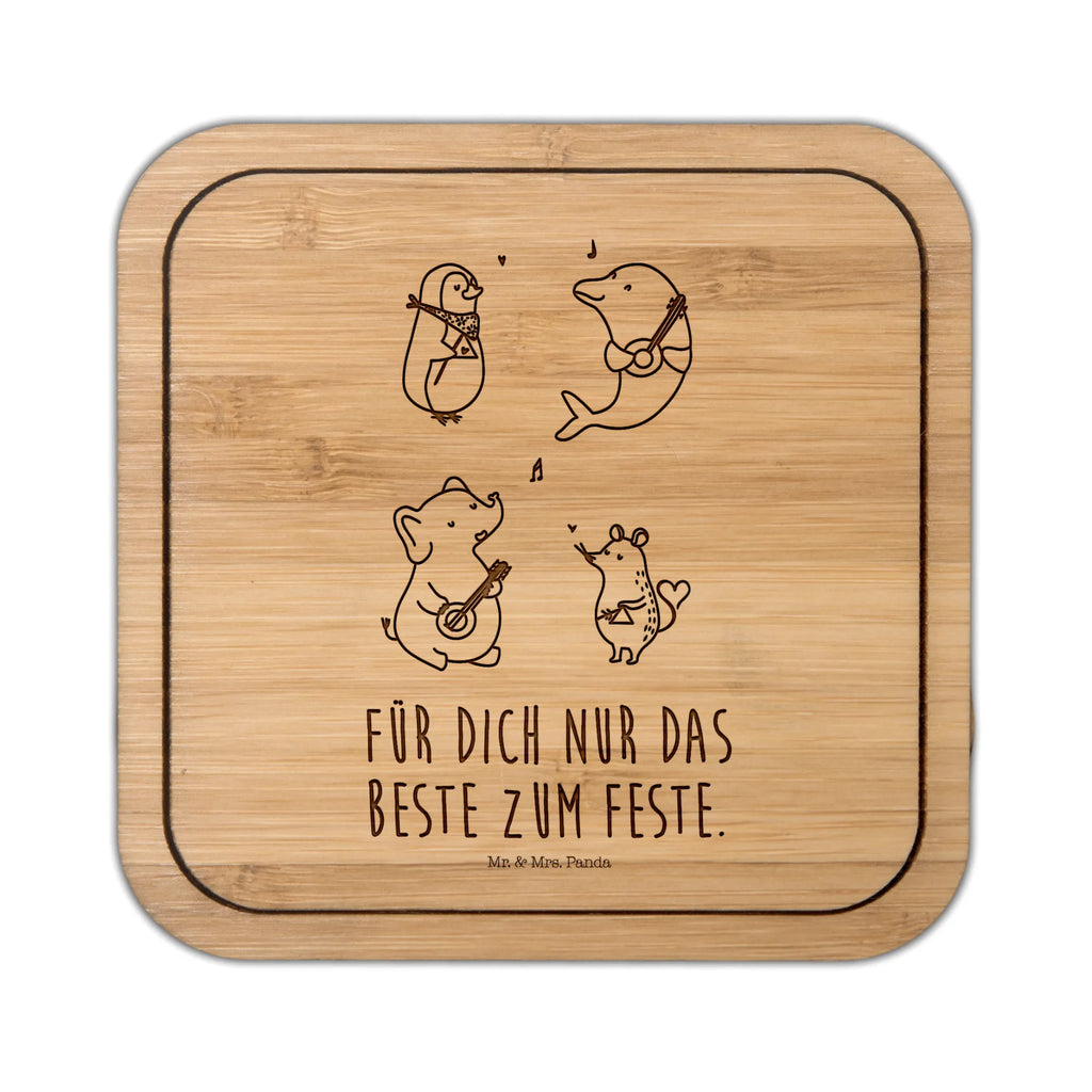 Square coaster Big tape breakfast, gift, wood, square, glasses, set, giveaways, presents, gifts, glass coasters, glass, party, coasters, small animals, cute, funny, cute animal motives, hand drawn, small world, funny sayings, good mood, happy, gift ideas, special gifts, animal lover, card, music, band, guitar, triangle, elephant, mouse, penguin, musicians, dolphin, dog