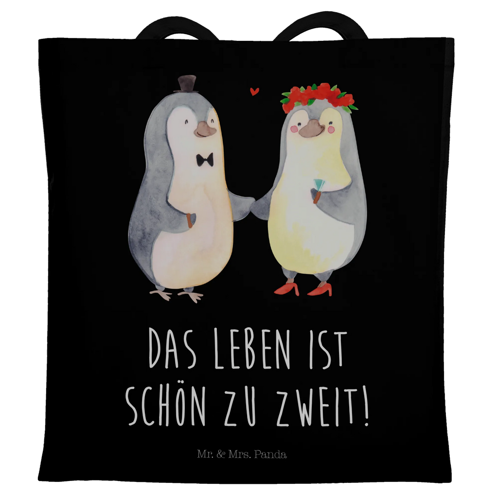 Tote bag Penguins getting married Einkaufstüte, Shopper, Beutel, Beuteltasche, Jutetasche, Schultertasche, Laptoptasche, Stofftasche, Tragetasche, Umhängetasche, Tasche, Badetasche, Jutebeutel, Strandtasche, Einkaufstasche, Stoffbeutel, Liebe, Partner, Freund, Freundin, Ehemann, Ehefrau, Heiraten, Verlobung, Heiratsantrag, Liebesgeschenk, Jahrestag, Hocheitstag