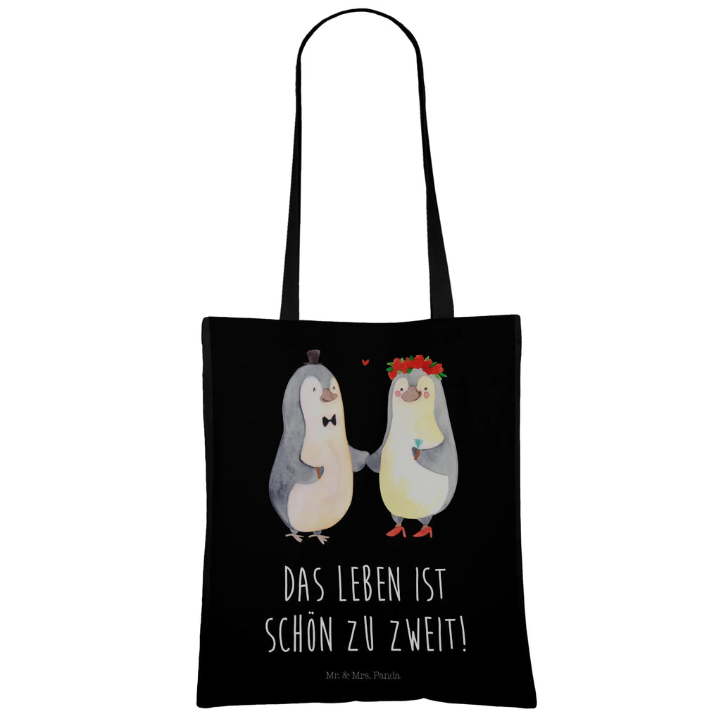 Tote bag Penguins getting married Einkaufstüte, Shopper, Beutel, Beuteltasche, Jutetasche, Schultertasche, Laptoptasche, Stofftasche, Tragetasche, Umhängetasche, Tasche, Badetasche, Jutebeutel, Strandtasche, Einkaufstasche, Stoffbeutel, Liebe, Partner, Freund, Freundin, Ehemann, Ehefrau, Heiraten, Verlobung, Heiratsantrag, Liebesgeschenk, Jahrestag, Hocheitstag