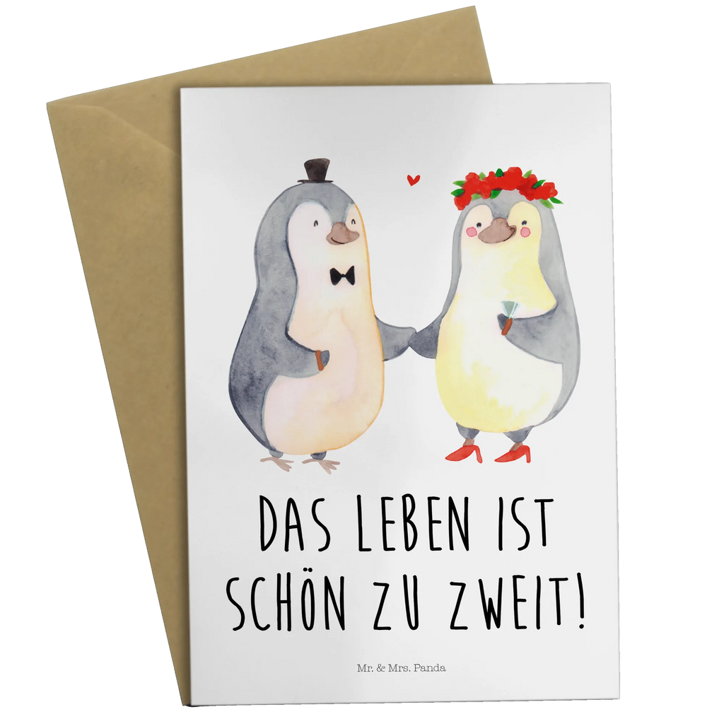 Grußkarte Pinguin Heirat Glückwunschkarte, Geburtstagskarte, Hochzeitskarte, Einladungskarte, Grußkarte, Klappkarte, Karte, Ansichtskarten, Liebe, Partner, Freund, Freundin, Ehemann, Ehefrau, Heiraten, Verlobung, Heiratsantrag, Liebesgeschenk, Jahrestag, Hocheitstag