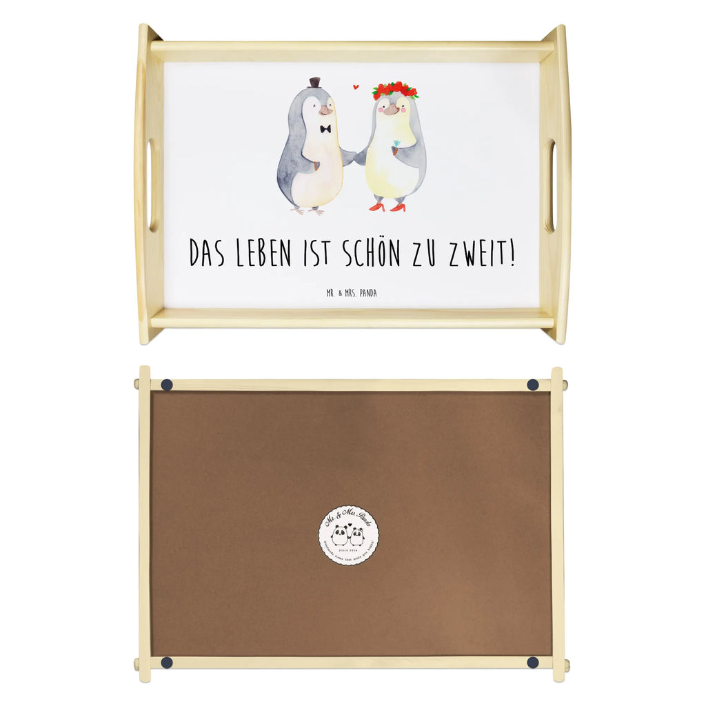Serviertablett Pinguin Heirat Frühstückstablett, Küchentablett, Dekotablett, Tablett, Holztablett, Serviertablett, Liebe, Partner, Freund, Freundin, Ehemann, Ehefrau, Heiraten, Verlobung, Heiratsantrag, Liebesgeschenk, Jahrestag, Hocheitstag