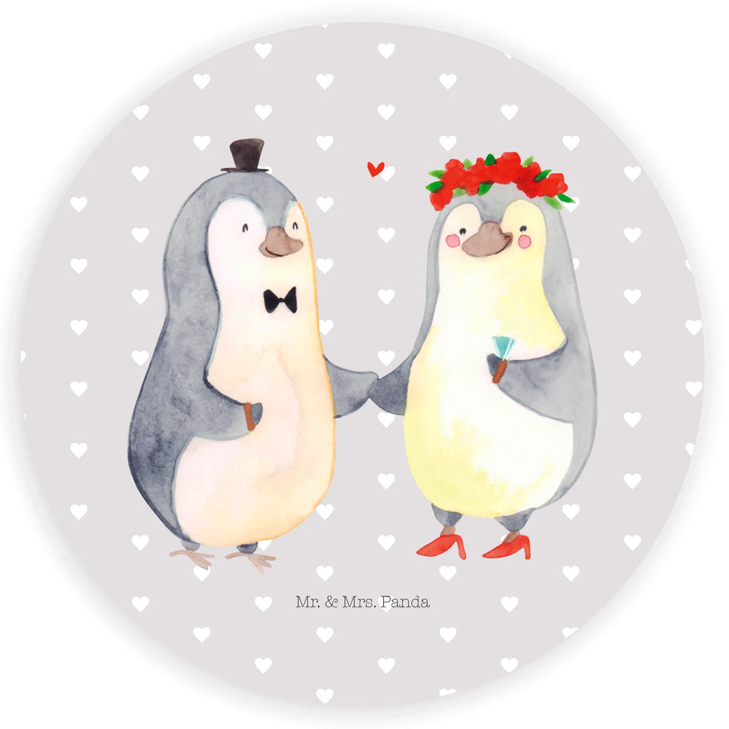 Rund Aufkleber Pinguin Heirat rund, Etikett, Aufkleber, Sticker, Freundin, Ehefrau, Hocheitstag, Jahrestag, Heiratsantrag, Verlobung, Liebe, Heiraten, Liebesgeschenk, Freund, Partner, Ehemann