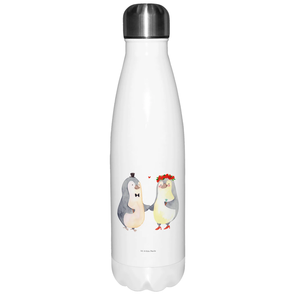 Insulated bottle Penguins getting married Thermos bottle, Thermos bottles, stainless steel, Thermos bottle 500ml, Thermos, Love, Loving, Two, Together, Marriage, Engagement, Proposal of marriage, Love gift, gift for her, gift for him, anniversary gift