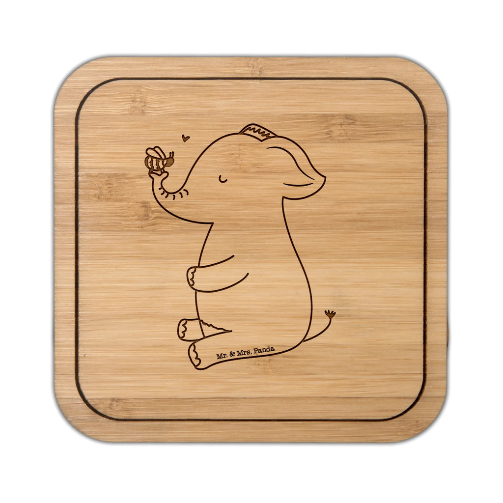 Kwadratowa podkładka słoń pszczoła Motywy zwierzęce, dobra energia, zabawne powiedzonka, zwierzęta