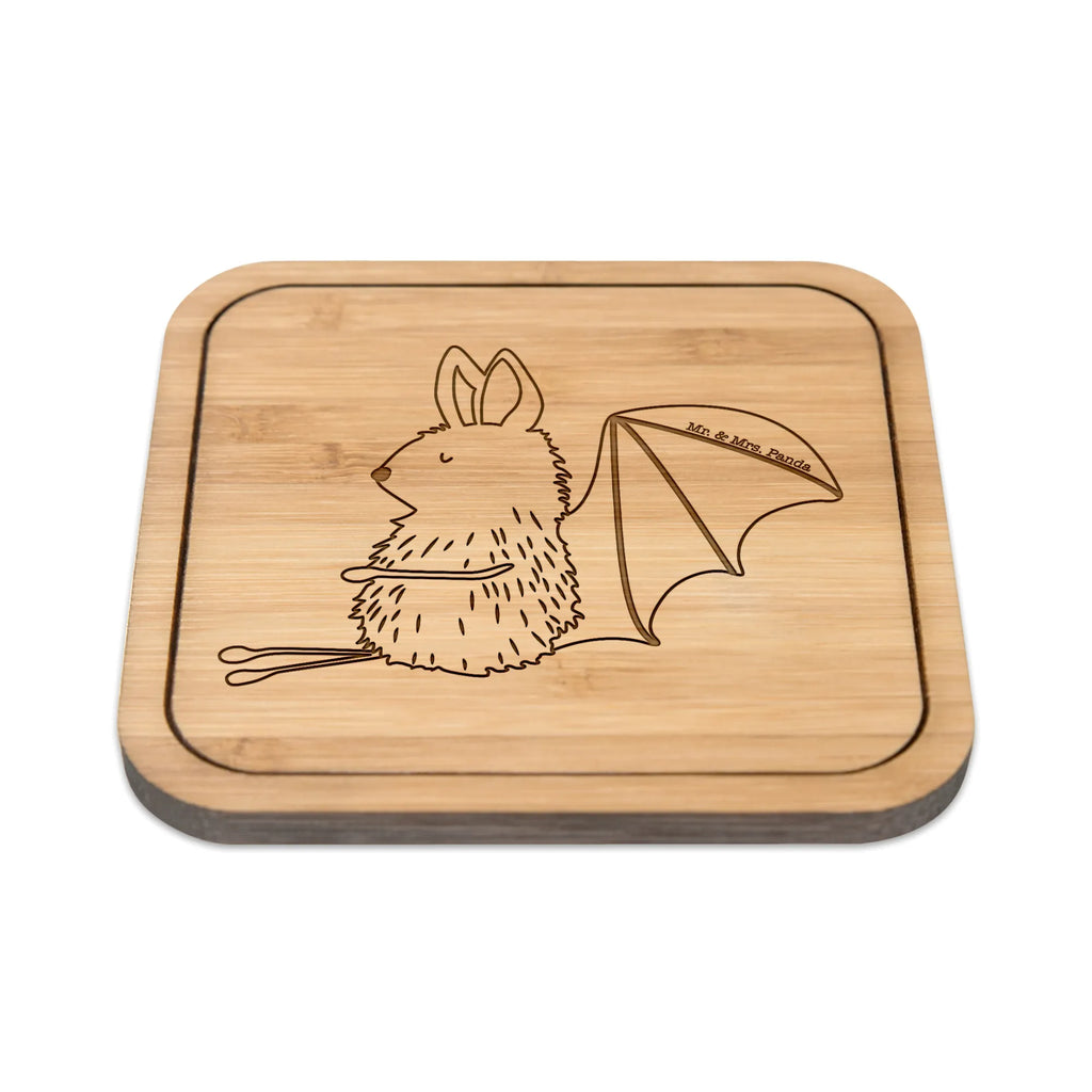 Square coaster bat Sit square, gifts, glass, glass coasters, wood, giveaways, glasses, coasters, set, party, breakfast, presents, gift, small animals, cute, funny, cute animal motives, hand drawn, small world, funny sayings, good mood, happy, gift ideas, special gifts, animal lover, card, bats, bat, relax, motivation