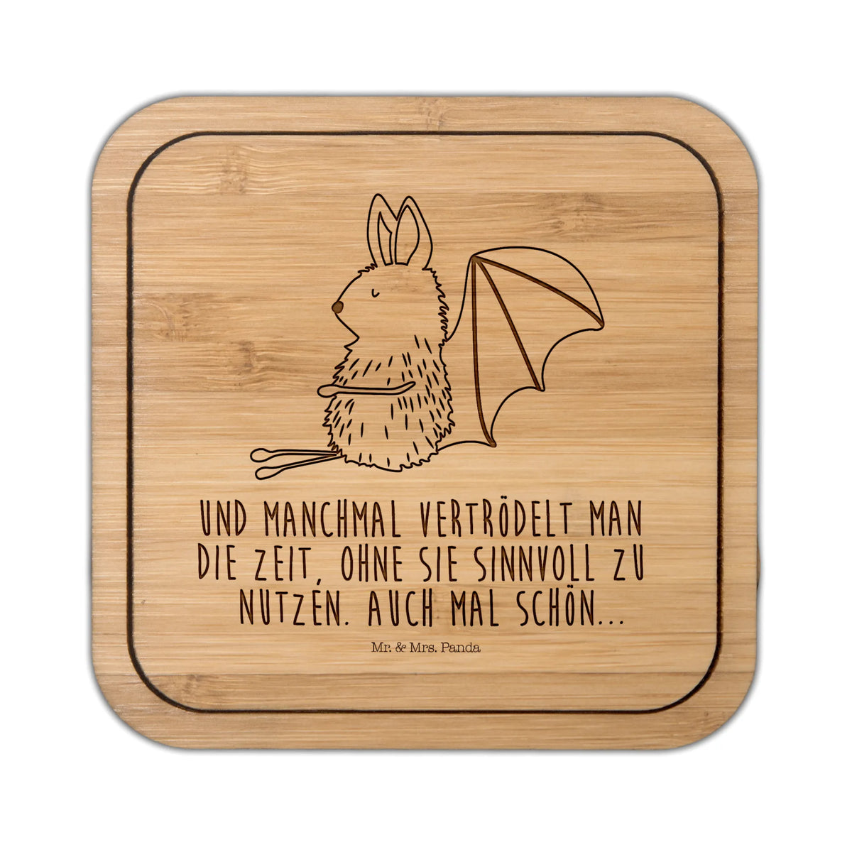Square coaster bat Sit square, gifts, glass, glass coasters, wood, giveaways, glasses, coasters, set, party, breakfast, presents, gift, small animals, cute, funny, cute animal motives, hand drawn, small world, funny sayings, good mood, happy, gift ideas, special gifts, animal lover, card, bats, bat, relax, motivation