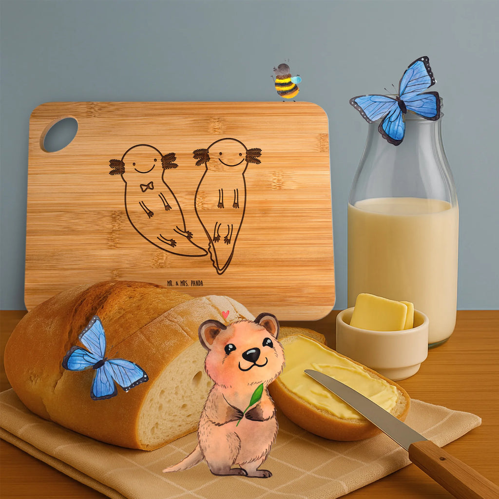 Bamboo chopping board axolotl Girlfriend dulcimer, carving board, solid, breakfast board, nature, cutting board, robust, slices, cutting block, board, wood, bamboo, kitchen board, breakfast, engraving, kitchen, Axolotl, Axelotl, marine animals, Mexican walking fish, salamander, friend, amphibian, great love, axolot, anniversary, axolotl, valentine's day, husband, tail, love, fiancé, proof of love