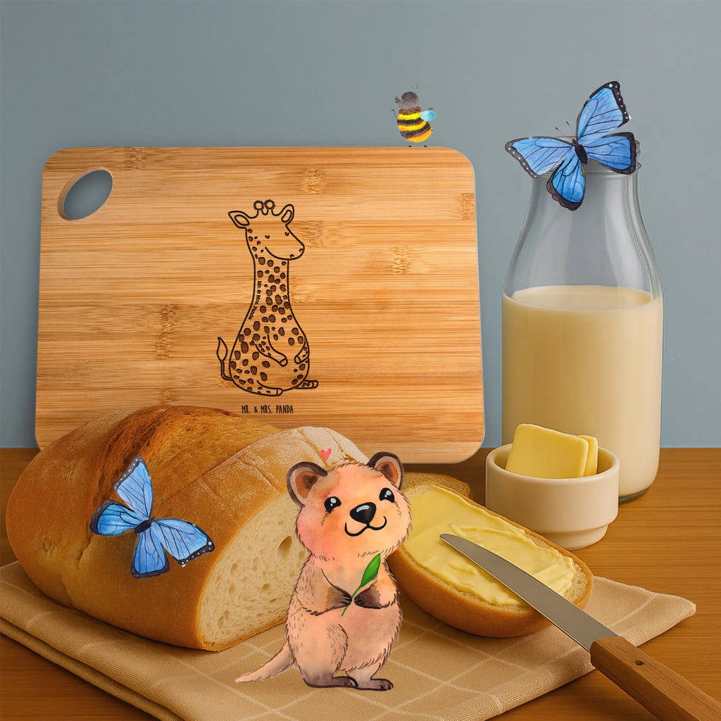 Bamboo chopping board giraffe Satisfied solid, cutting block, breakfast board, slices, wood, kitchen board, breakfast, cutting board, bamboo, board, nature, dulcimer, robust, carving board, kitchen, engraving, Africa, Adventure, Giraffe, Happiness