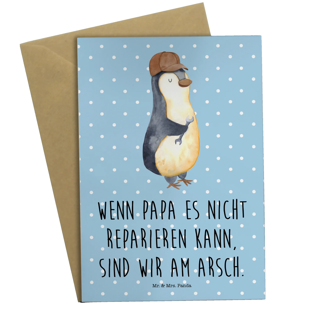 Grußkarte Wenn Papa es nicht reparieren kann, sind wir am Arsch Grußkarte, Einladungskarte, Klappkarte, Hochzeitskarte, Geburtstagskarte, Ansichtskarten, Karte, Glückwunschkarte, Familie, Vatertag, Muttertag, Bruder, Schwester, Mama, Papa, Oma, Opa, Bester Papa der Welt, Vater, Geschenk Papa