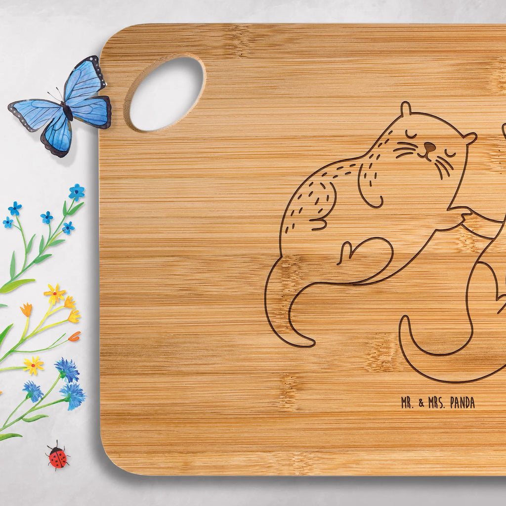 Bambus - deska do krojenia wydra trzymać się za ręce Kuna, wydra, morska wydra