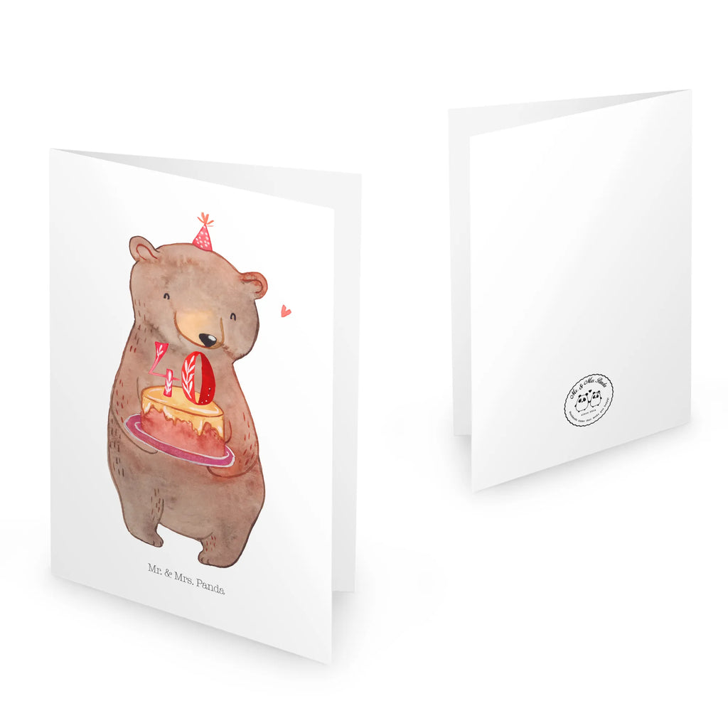 Kartka urodzinowa Niedźwiedzi tort 40. urodziny Urodziny, prezent urodzinowy, prezent