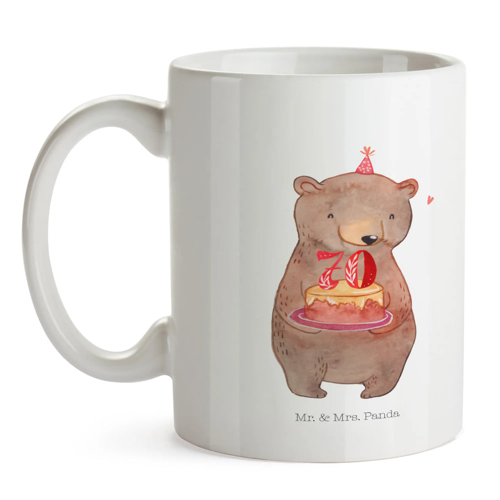 Mug niedźwiedzi tort 70. urodziny Tasse mit Motiven, Porzellantasse, Teetasse, Tasse mit Zitaten, Kaffeetasse, Tasse, Geschenktasse, Bürotasse, Keramiktasse, Geburtstag, Geburtstagsgeschenk, Geschenk, Party, Kuchen, Torte, Feiern