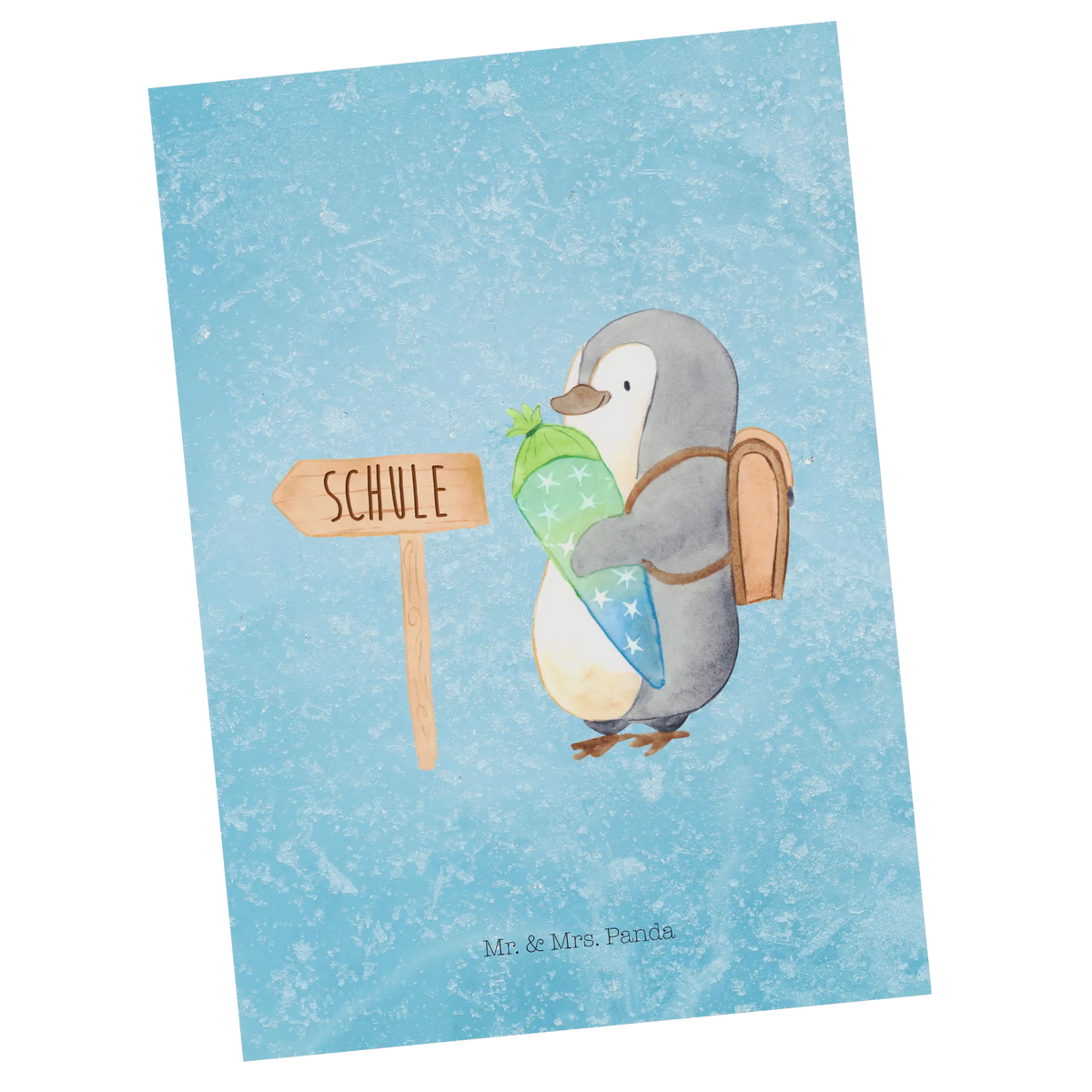Postkarte Pinguin Schultüte Kunstkarten, Motivkarte, Designkarte, Fotokarte, bildkarte, einzelkarte, Postkarten, spruchkarte, kunstkarte, Grußkarte, Ansichtskarten, Postkarte, Ansichtskarte, Pinguin, Schulranzen, Erster Schultag, Einschulung, Geschenk Zur Einschulung, 1. Klasse, Schulanfänger