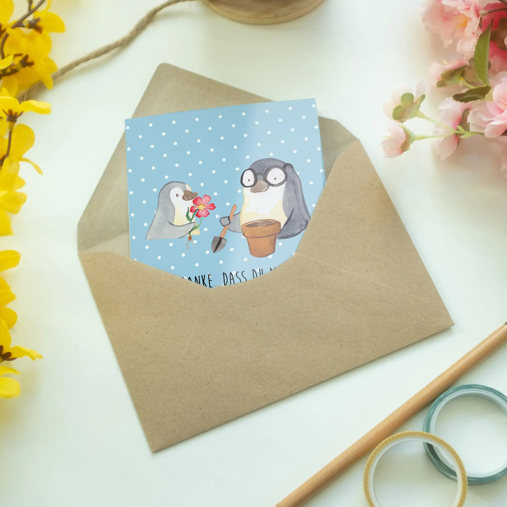 Grußkarte Pinguin Opa Blumen pflanzen Klappkarte, Ansichtskarten, Grußkarte, Hochzeitskarte, Glückwunschkarte, Karte, Geburtstagskarte, Einladungskarte, Familie, Vatertag, Muttertag, Bruder, Schwester, Mama, Papa, Oma, Opa, Lieblingsopa, bester Opa, Opi, Großvater