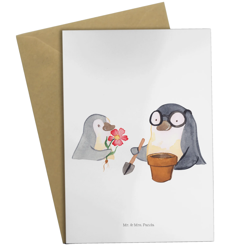 Grußkarte Pinguin Opa Blumen pflanzen Klappkarte, Ansichtskarten, Grußkarte, Hochzeitskarte, Glückwunschkarte, Karte, Geburtstagskarte, Einladungskarte, Familie, Vatertag, Muttertag, Bruder, Schwester, Mama, Papa, Oma, Opa, Lieblingsopa, bester Opa, Opi, Großvater